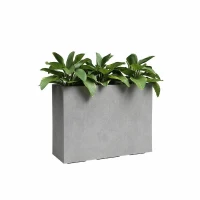 ARTEVASI Jardiniere haute - SYDNEY - Plastique - Gris Clair - 80 cm - 50 L - Dimensions: 79.5x29.5x68 cm(m-2)