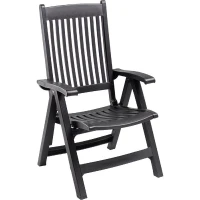Lot de 2 fauteuils de jardin - GROSFILLEX - DR Iruba - Anthracite - Résine(m-1)