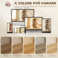 HOMCOM Libreria Scaffale a 5 Livelli a S con 15 Ripiani, in Legno, 80x24x200 cm, color Rovere(m-8)