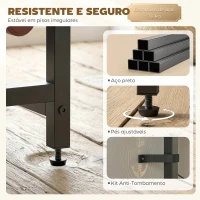 HOMCOM Móvel de Bar para Vinhos com Suporte de Copos e Gaveta Garrafeira para 12 Garrafas com Prateleira Aberta Castanho Rústico(m-7)