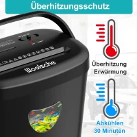 Aktenvernichter, 12-Blatt-Querschnitt mit 6,6-Gallonen-Korb, hohe Sicherheitsstufe P-4, 3-Modus-Design, Aktenvernichter für Karte/CD/Heftklammer/Clip, robuster Aktenvernichter, stausicheres System für das Büro(m-3)