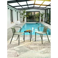 Lot composé de 2 fauteuils de jardin - CITY GARDEN - DIEGO-FT - Olive - Empilables(m-2)