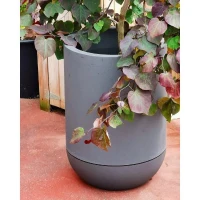 Bac a fleurs - RIVIERA - GRANIT TULIPE - Plastique - D50 x H71 cm - Gris(m-3)