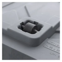 DEROMA Jardiniere Muret Millennium R - 99 x h39 cm - Anthracite - A réserve d'eau - Roulettes(m-4)