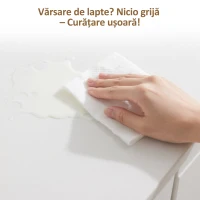 HOMCOM Credență de Bucătărie cu 2 Dulapuri și Sertar, Blat Central Deschis și Rafturi Reglabile, Alb(m-7)