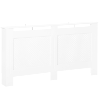 HOMCOM Cubreradiador de MDF Cubierta para Radiador con Listones para Salón Dormitorio Pasillo 151,5x19x82 cm Blanco