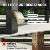 Outsunny 5 Seater Rattan Garden Furniture Set, L Shaped Garden Corner Sofa, Adjustable Back, Faux Wood Tables, Grey(m-5)