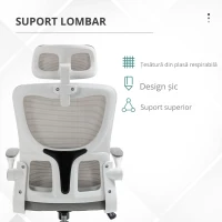 Vinsetto Scaun Birou Ergonomic – Cu Tetiera Reglabila & Suport Lombar(m-6)