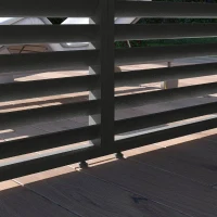 Panneau brise-vue - OMBREA - Ventelles horizontales - 1 m - Aluminium - Anthracite(m-4)