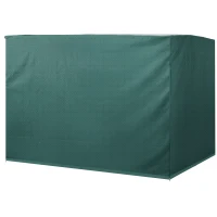 Outsunny Patio 3 Seater Swing Chair Bench Cover Outdoor Garden Furniture Rain Protection Cover Protector Waterproof Anti-UV, 215L x 155W x 150Hcm, Dark Green(m-11)