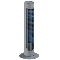 HOMCOM Tower Fan for Bedroom Cooling, 75cm Electric 70° Oscillating with 3 Speed Settings, Standing Floor Fan, Grey(m-10)