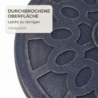 Outsunny Bază rotundă pentru umbrelă, pentru stâlpi de Ø38 și Ø48 mm, din rășină și oțel, Ø45 cm, bronz(m-9)