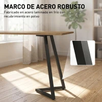 HOMCOM Juego de 4 Patas de Mesa Cuadradas Industriales para Muebles con Pies Ajustables 43x3x72 cm Negro(m-4)