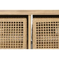 Ensemble repas de jardin CUBO - Table rectangulaire + 6 fauteuils - Structure en acier thermolaqué - 6 places - Bocarnea(m-5)