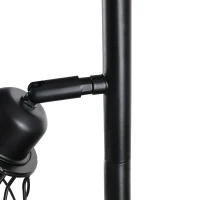 HOMCOM Lampadaire design industriel 3 ampoules max. 40 W abat-jour cage métal noir(m-9)
