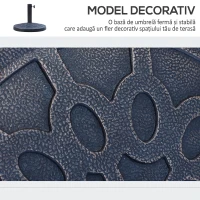 Outsunny Bază rotundă pentru umbrelă, pentru stâlpi de Ø38 și Ø48 mm, din rășină și oțel, Ø45 cm, bronz(m-4)