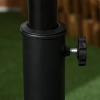 Outsunny Base Redonda para Chapéu de Sol, 25 kg Suporte de Cimento para Postes Ø33 mm Ø38 mm, Ø48 mm Preto(m-7)