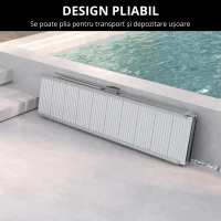 HOMCOM Rampă pentru Scaun cu Rotile din Aliaj de Aluminiu Antialunecare, Capacitate 272 kg(m-7)