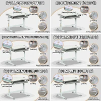 HOMCOM Birou de școală pentru copii de 6-12 ani cu scaun reglabil pe înălțime, blat înclinabil, 66x47x52-77 cm, Gri(m-5)