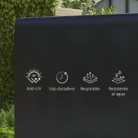 Outsunny Funda Protectora Impermeable para Balancín de Jardín 3 Plazas con Cremallera Antipolvo y Antiviento 215x155x150 cm(m-4)