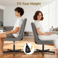 HOMCOM Fotoliu Reclinabil cu 4 Niveluri și Suport pentru Picioare Independent, Material Catifelat, 66x80x93-104 cm, Gri(m-5)