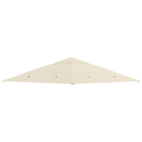 Outsunny Toile de rechange pour pavillon tonnelle tente toit de remplacement gazebo de jardin polyester 180 g/m² 3 x 3 m crème