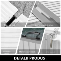 HOMCOM Rampă pentru Scaun cu Rotile din Aliaj de Aluminiu Antialunecare, Capacitate 272 kg(m-6)