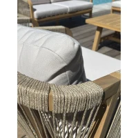 Salon bas de jardin - Bois d'acacia - 7 places - Serena(m-4)