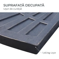 Outsunny Set de 2 Greutăți pentru Umbrelă cu Bază în Cruce, 28 kg, Design în Formă de Evantai, din Colofoniu, 66x47x4.2 cm, Bronz(m-8)