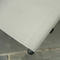 Outsunny Poltrona a Dondolo da Giardino con Poggiatesta e Tasca Laterale, 150x62x88 cm, Nero e Grigio(m-9)