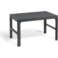 Salon de jardin avec table basse 2 en 1 - en résine - Allibert by KETER - 6 personnes - SanRemo - Gris graphite(m-5)
