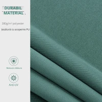 Outsunny Perdea de Soare Rulanta Manuala de Perete Tesatura de Poliester 2.5 × 2m Verde(m-6)