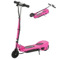 HOMCOM Foldable Electric Kids Scooter, Ride-on for Ages 7-14 Years, Pink(m-10)
