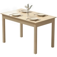HOMCOM Table de salle à manger design moderne bicolore avec grand plateau 4-6 personnes en bois dim. 119L x 70l x 75H cm