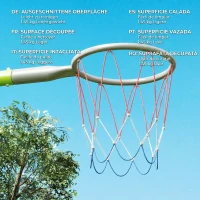 AIYAPLAY Set de Jocuri pentru Copii 3 în 1 cu Leagăn de Grădină, Coș și Poartă de Fotbal, 238x180x182 cm, Verde și Gri(m-12)