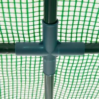 Outsunny Sera Tunel cu 2 Usi si 4 Ferestre, Cadru din Otel, Acoperire din PE, Verde, 300x100x200 cm(m-10)