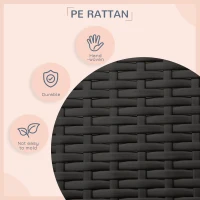 PawHut Wicker Dog Bed, Elevated Rattan Dog House with Removable Cushion and Canopy, for Small and Medium Dogs, 98 x 69 x 70cm - Grey(m-5)