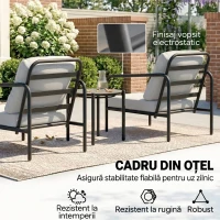 Outsunny set bistrou salon grădină fotolii(m-6)