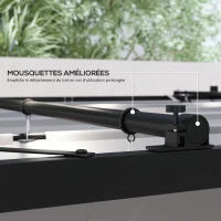 Outsunny Pergola de jardin exterieur 3 x 3 m avec toit rétractable et fixation magnétique, abri soleil UPF30+, gris(m-6)