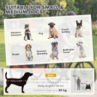 PawHut Dog Bike Trailer, Dog Cart Bicycle Carrier for Small and Medium Pets with 20" Inflatable Rubber Wheels, Red(m-6)