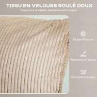 HOMCOM Fauteuil relax électrique massant et chauffant, fauteuil inclinable en velours côtelé, moteur ultra-silencieux, marron(m-7)