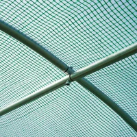 Outsunny Walk-in Polytunnel Greenhouse, Outdoor Garden Tunnel Greenhouse Tent with Zipped Roll-Up Door and 8 Mesh Windows, 4 x 2M(m-10)