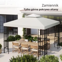 Zapasowy dach do metalowego pawilonu ogrodowego namiotu imprezowego namiotu ogrodowego 3 x 3(m-7)