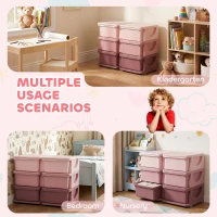 HOMCOM Kids Storage Unit, with Six Drawers - Pink(m-5)