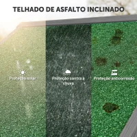 Outsunny Armário de Jardim de Madeira 77x54,2x179 cm 0,3 m² Armário de Armazenamento com 3 Prateleiras e 2 Portas Cinza e Verde(m-6)
