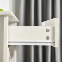 HOMCOM Buffet salon, meuble de rangement avec tiroir, 2 portes de grange et étagère réglable, 80 x 39,7 x 80 cm, blanc(m-8)