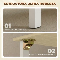 HOMCOM Mesa de Cocina Plegable para 6 Personas con Alas Abatibles Cajón Estantes Abiertos 168,2x85x73 cm Blanco(m-6)