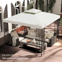 Zapasowy dach do metalowego pawilonu ogrodowego namiotu imprezowego namiotu ogrodowego 3 x 3(m-10)