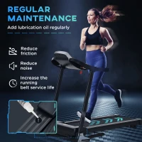 HOMCOM Folding Treadmill, Compact Running Machine with LED Display, Drink & Phone Holder for Home Workout(m-8)