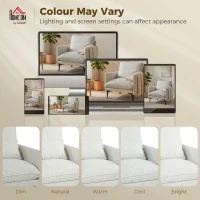 HOMCOM Sillón de Salón Tapizado en Tejido Efecto Lino con Reposabrazos, Cojín Lumbar y Asiento Amplio, Blanco(m-4)